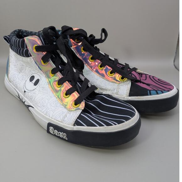Disney Nightmare Before Christmas Jack Sally High‎ Top Sneakers Size 11 - Picture 1 of 8